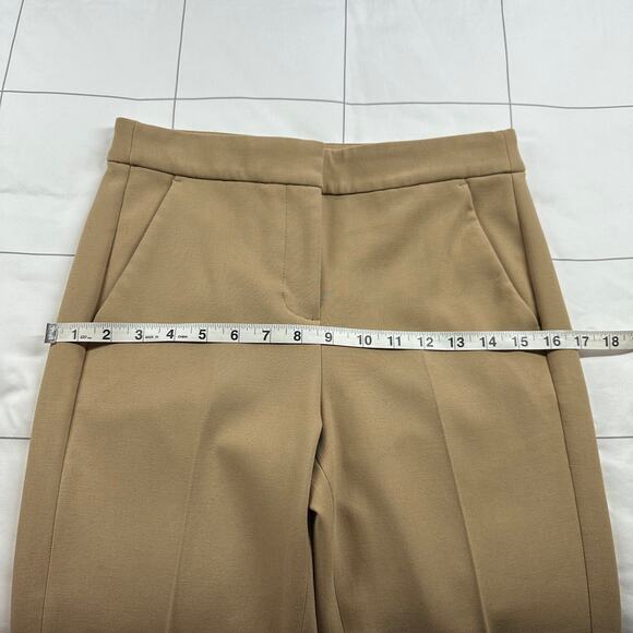 J.Crew Pants Womens 2 Tan Camel Kate Straight Leg 4 Season Stretch Professional - Picture 7 of 11